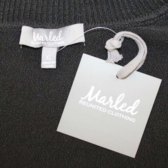 Marled black turtleneck with sheer sleeves (women’s XL) (NWT) - Picture 8 of 9